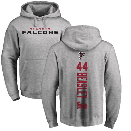 Atlanta Falcons Men Ash Vic Beasley Backer NFL Football #44 Pullover Hoodie Sweatshirts->youth nfl jersey->Youth Jersey